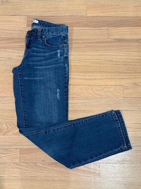 Women’s Free People Men's Dark Blue Straight-leg Jeans, Size 26